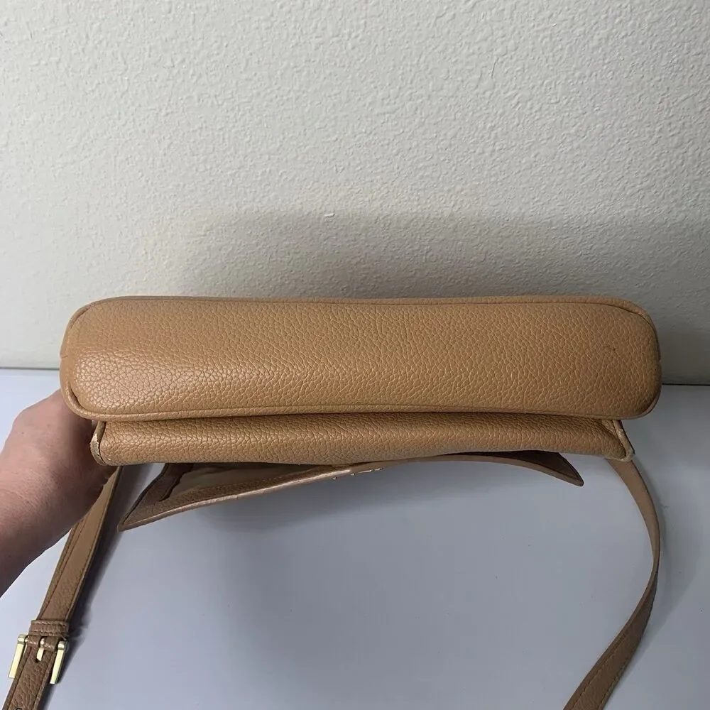 FRESHLY PICKED Women's Diaper Crossbody Shoulder Bag Tan Brown Vegan Leather